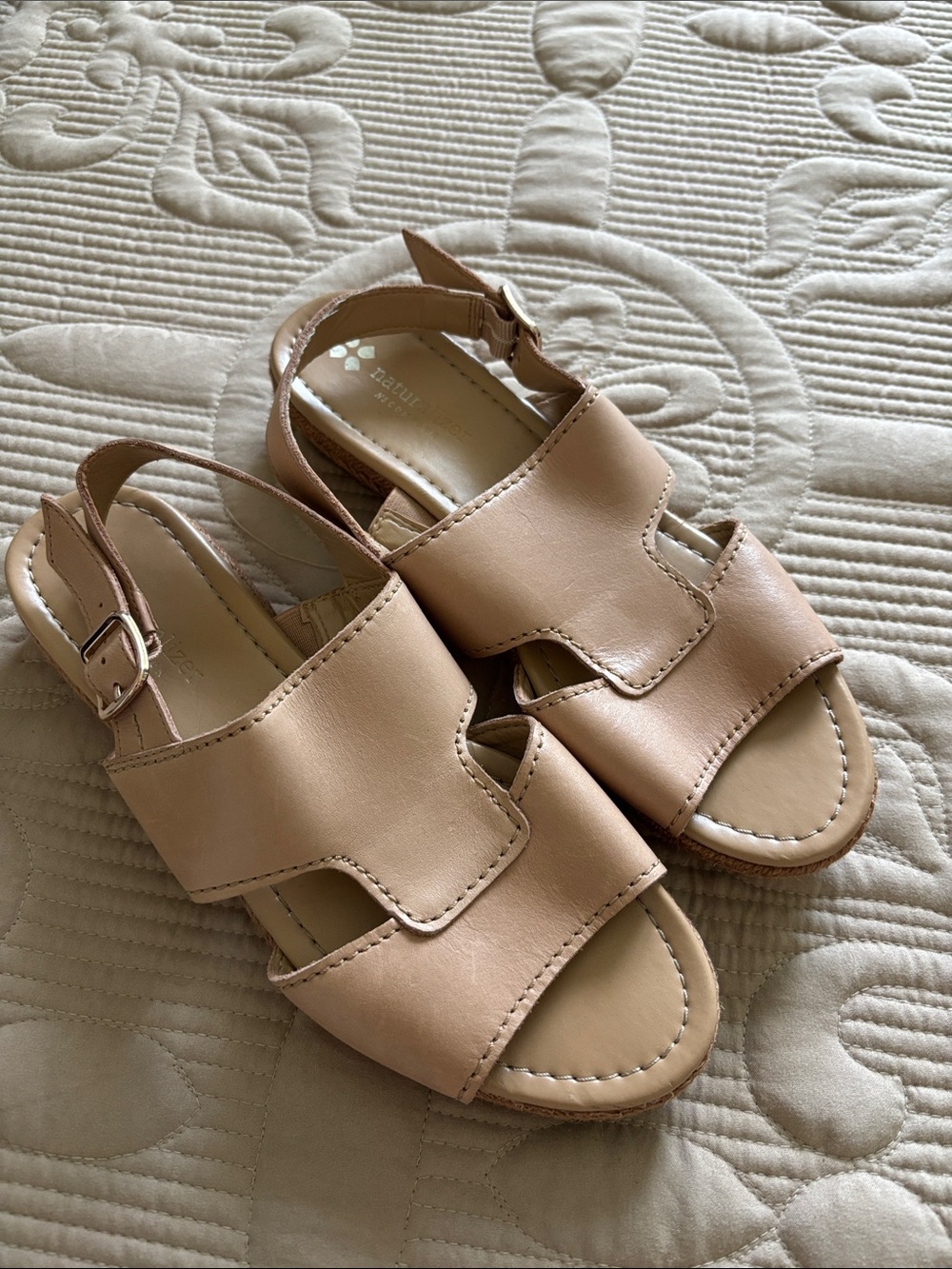Naturalizer Beige Slingback Sandals